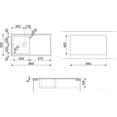 Кухонная мойка Smeg LPR861
