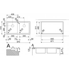 Кухонная мойка Smeg LFT862