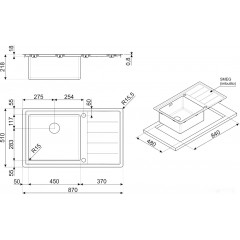Кухонная мойка Smeg LFTG861S