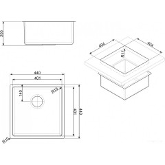 Кухонная мойка Smeg VSTR40CUX