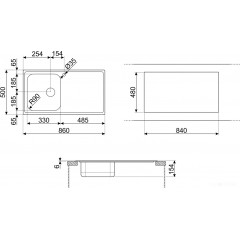 Кухонная мойка Smeg LYP861D