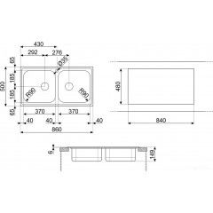 Кухонная мойка Smeg LYP862