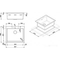 Кухонная мойка Smeg VQR50RS