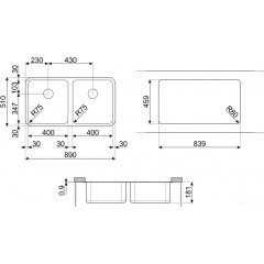 Кухонная мойка Smeg UM4545