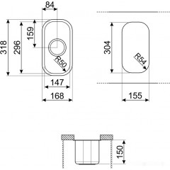 Кухонная мойка Smeg UM15