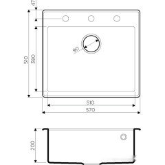 Кухонная мойка Omoikiri Tedori 57-WH (белый)