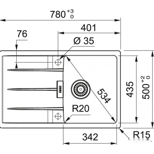 Кухонная мойка Franke CNG 611/211-78 оникс 114.0639.689