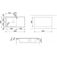 Кухонная мойка Smeg LGR861-2