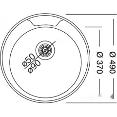 Кухонная мойка Kromevye Rondo EC 145 D