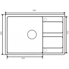 Кухонная мойка Zorg Apollo 78 (слоновая кость)