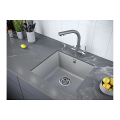 Кухонная мойка Paulmark Brilon PM104546-GRM серый металлик