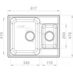 Кухонная мойка GranFest QUARZ Z-09 (черный)