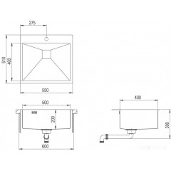 Кухонная мойка AquaSanita Steel AIR 100 N-T graphite