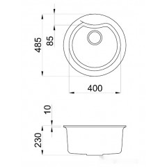 Кухонная мойка Elleci Ego Round Aluminium 79