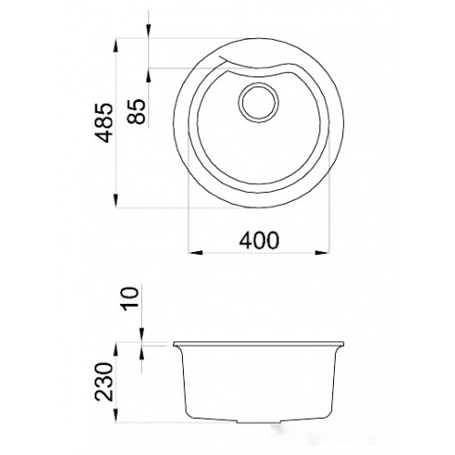 Кухонная мойка Elleci Ego Round Aluminium 79