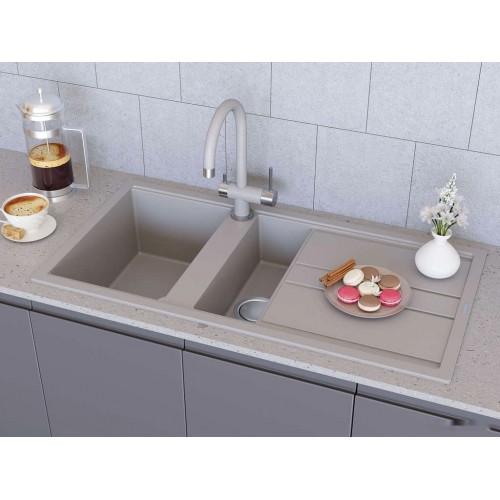 Кухонная мойка Omoikiri Kitagawa 100-2 GR (leningrad grey)
