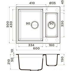 Кухонная мойка Omoikiri Sakaime 60-2 WH (белый)