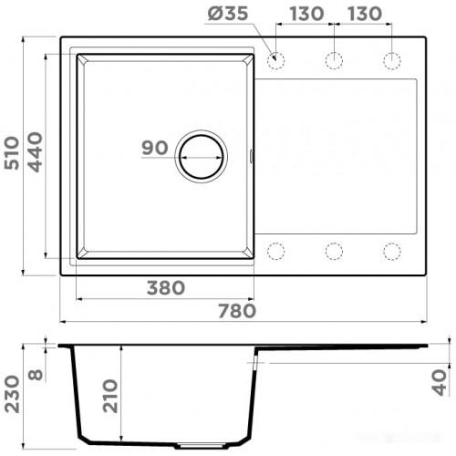 Кухонная мойка Omoikiri Daisen 78T GR (leningrad grey)