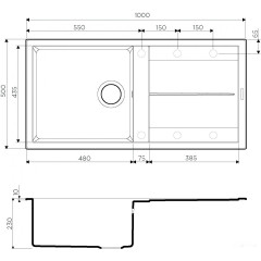 Кухонная мойка Omoikiri Sumi 100 GR (leningrad grey)