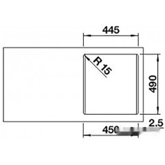 Кухонная мойка Blanco NAYA 45 антрацит 525222
