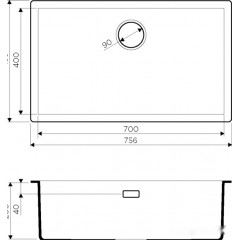 Кухонная мойка Omoikiri Yamakawa 75-U/I CN (canyon)