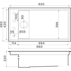 Кухонная мойка Omoikiri Kinaru Pro 86-U/I GB (графит)