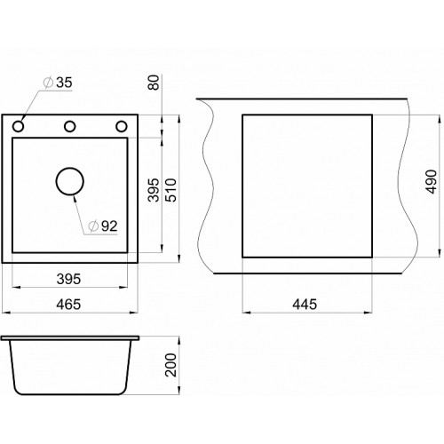 Кухонная мойка Granula 4651 (пирит)