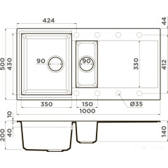 Кухонная мойка Omoikiri Sakaime 100-2 GR (leningrad grey)