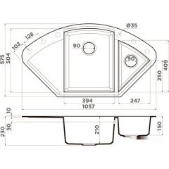 Кухонная мойка Omoikiri Sakaime 105C-CH 4993576 (leningrad grey)