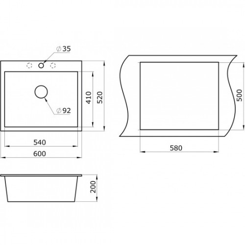 Кухонная мойка Paulmark Kante PM106052-GRM серый металлик