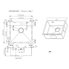 Кухонная мойка Zorg ZRN 5055 Nano