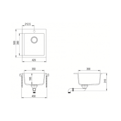 Кухонная мойка AquaSanita Simplex SQS100 710 alba