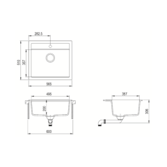 Кухонная мойка AquaSanita Quadro SQQ100  202 alumetallic