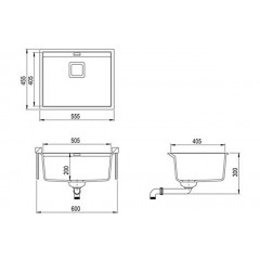 Кухонная мойка AquaSanita Delicia SQD100 601 black metallic