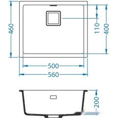 Кухонная мойка Alveus Quadrix 50 GRANITAL+ PEBBLE-G02M