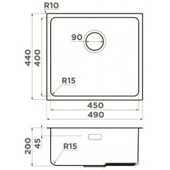 Кухонная мойка Omoikiri Tadzava 49-U/I Ultra 15 IN нерж.