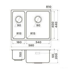 Кухонная мойка Omoikiri Tadzava 58-2-U/I-IN Ultra 15 IN-R нерж.