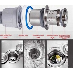 Кухонная мойка Roxen Simple 560220-60B (набор с коландером и дозатором)