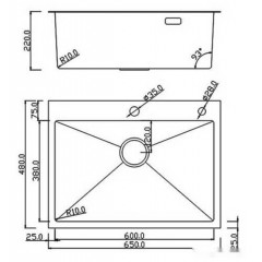 Кухонная мойка Roxen Simple 560220-65