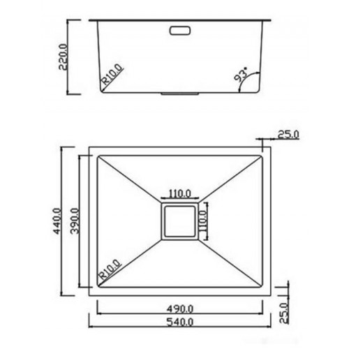 Кухонная мойка Roxen Uno 560210-54