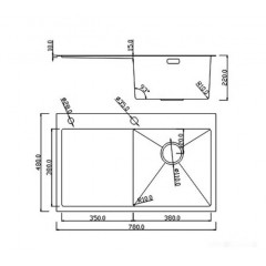 Кухонная мойка Roxen Vespa 560230-70R сатин