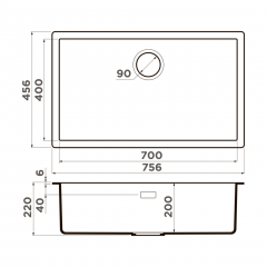 Кухонная мойка Omoikiri Yamakawa 75T-U/I PL (платина)