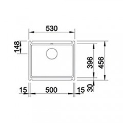 Кухонная мойка Blanco Subline 500-U 527353 (вулканический серый)