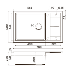 Кухонная мойка Omoikiri Sumi 78A-LB WH (белый)