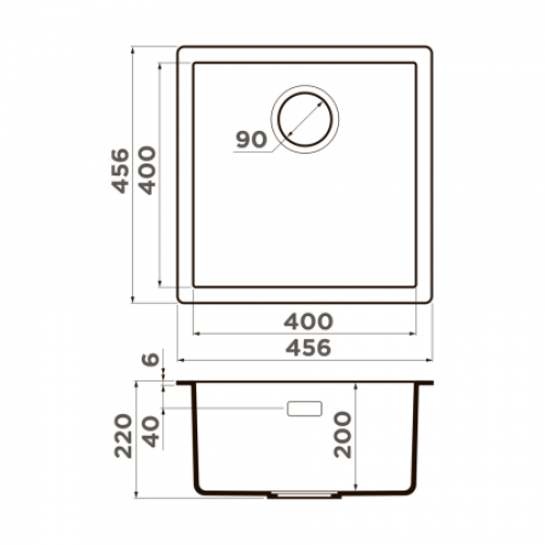 Кухонная мойка Omoikiri Yamakawa 45T-U/I BL 4993312 (платина)