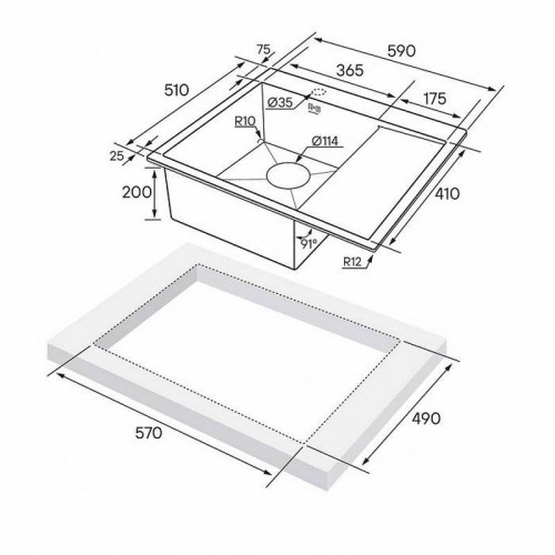 Кухонная мойка Paulmark PM225951-BGL