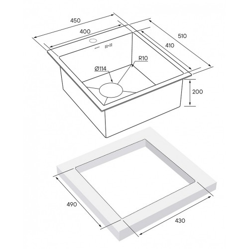 Кухонная мойка Paulmark PM214551-BS
