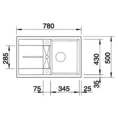 Кухонная мойка Blanco Metra 45S антрацит