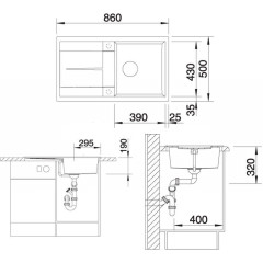 Кухонная мойка Blanco Metra 5S антрацит