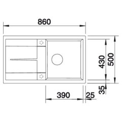 Кухонная мойка Blanco Metra 5S темная скала